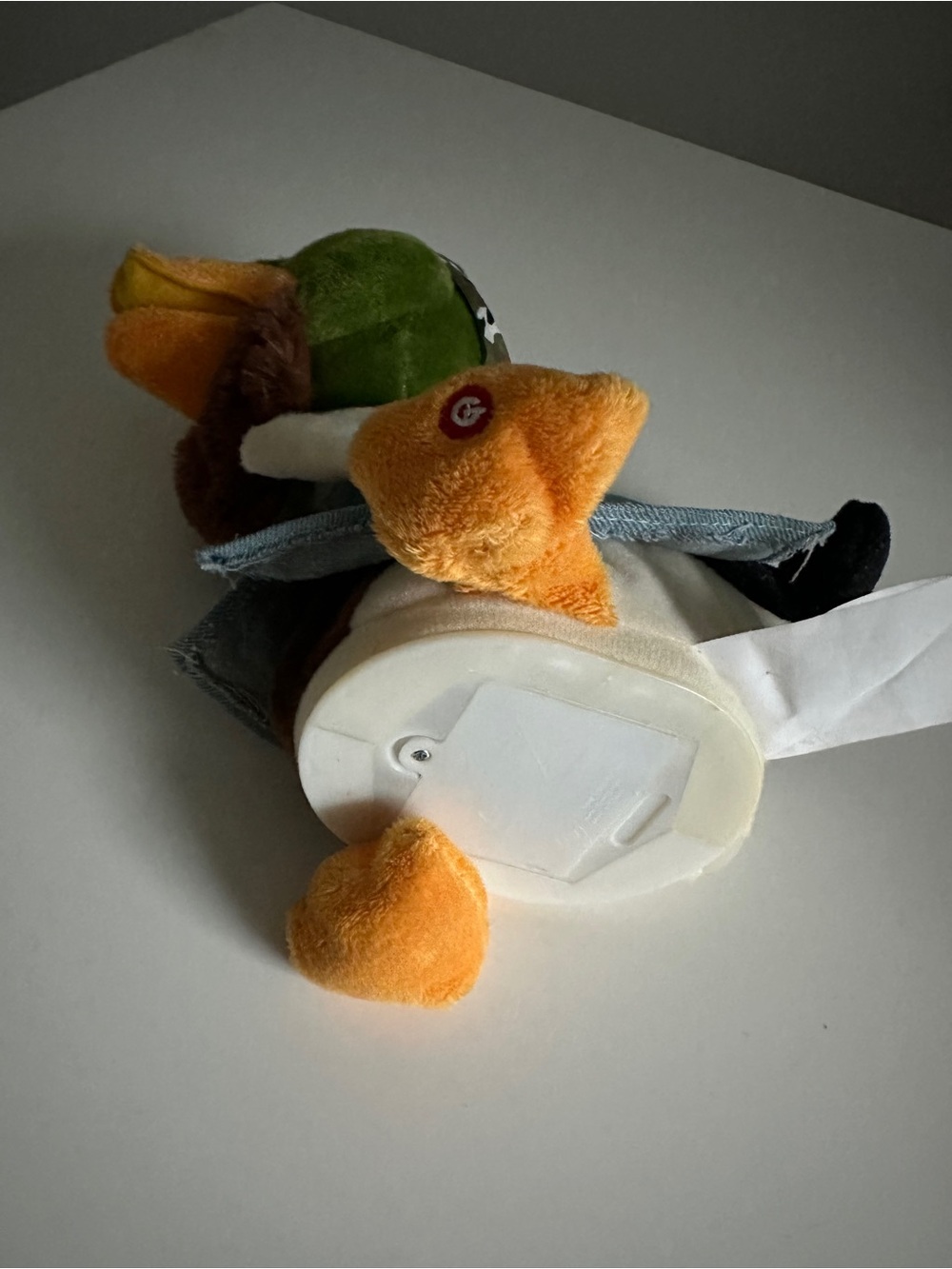 Gemmy Duck Mania Animated Singing Plush Mallard Duck Denim Vest USA Flag Camo 🦆 - Picture 9 of 16